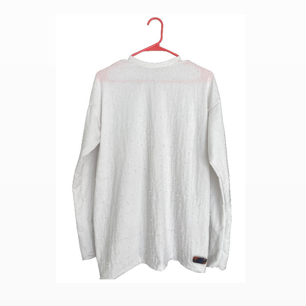 Men’s distressed cotton long sleeve