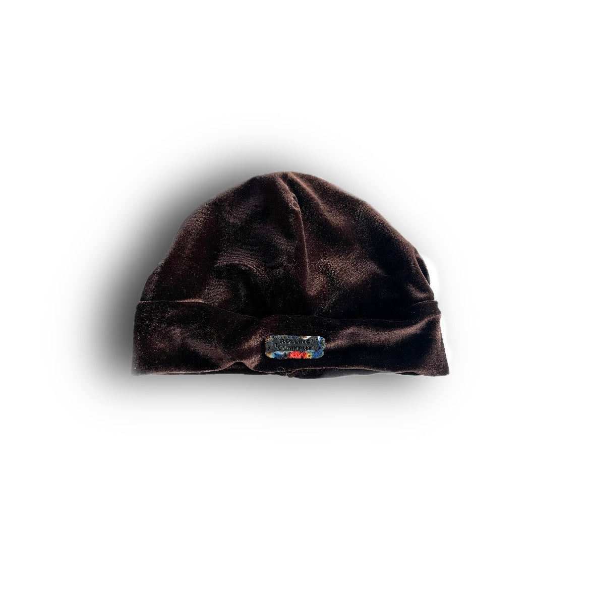 brown velour beanie
