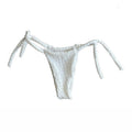 White patterned bikini bottom
