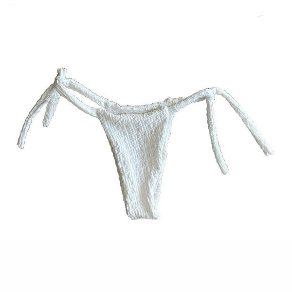 White patterned bikini bottom