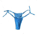 Blue patterned bikini bottom