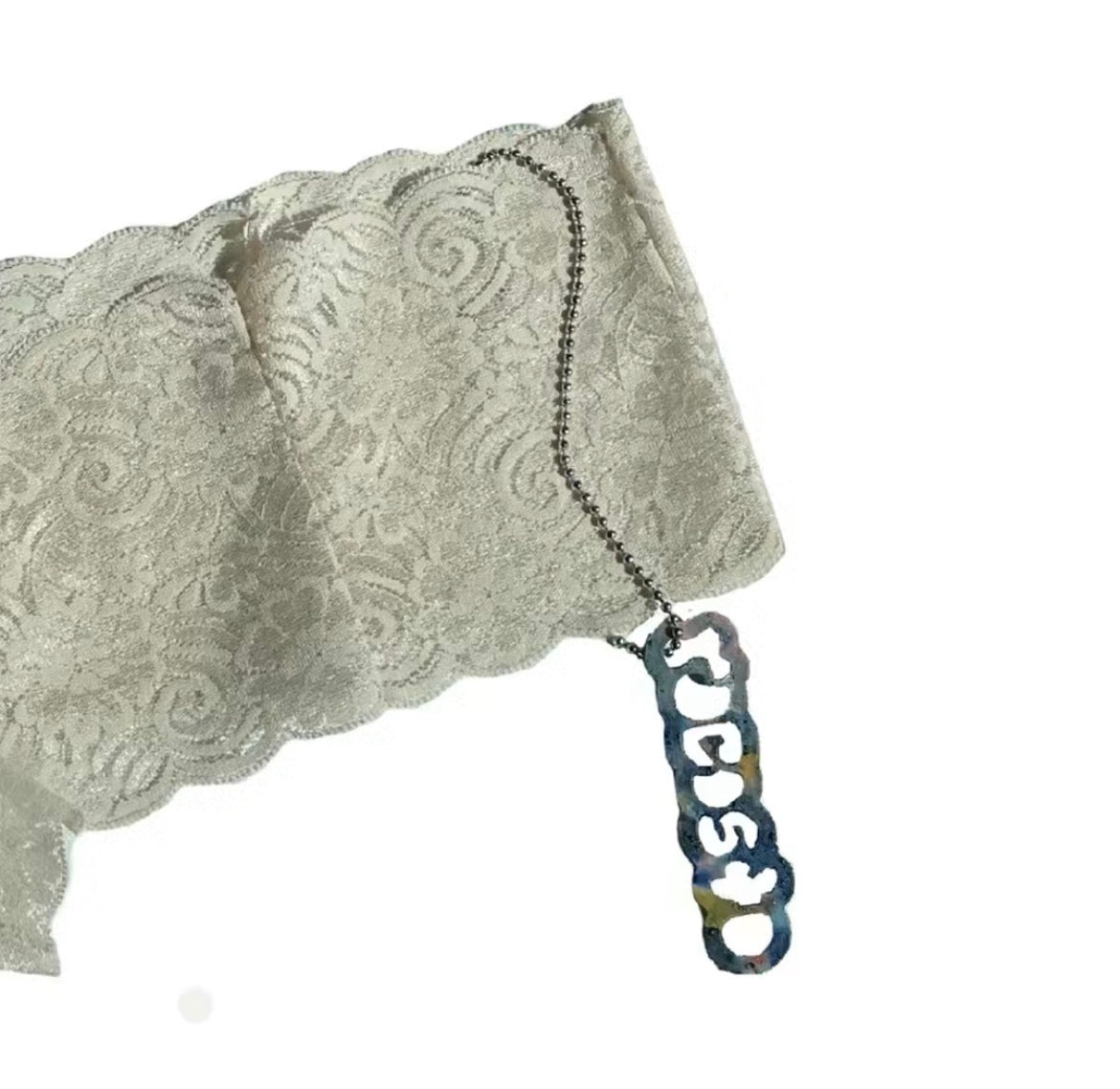 Beige lace panties
