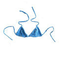 Blue patterned bikini top