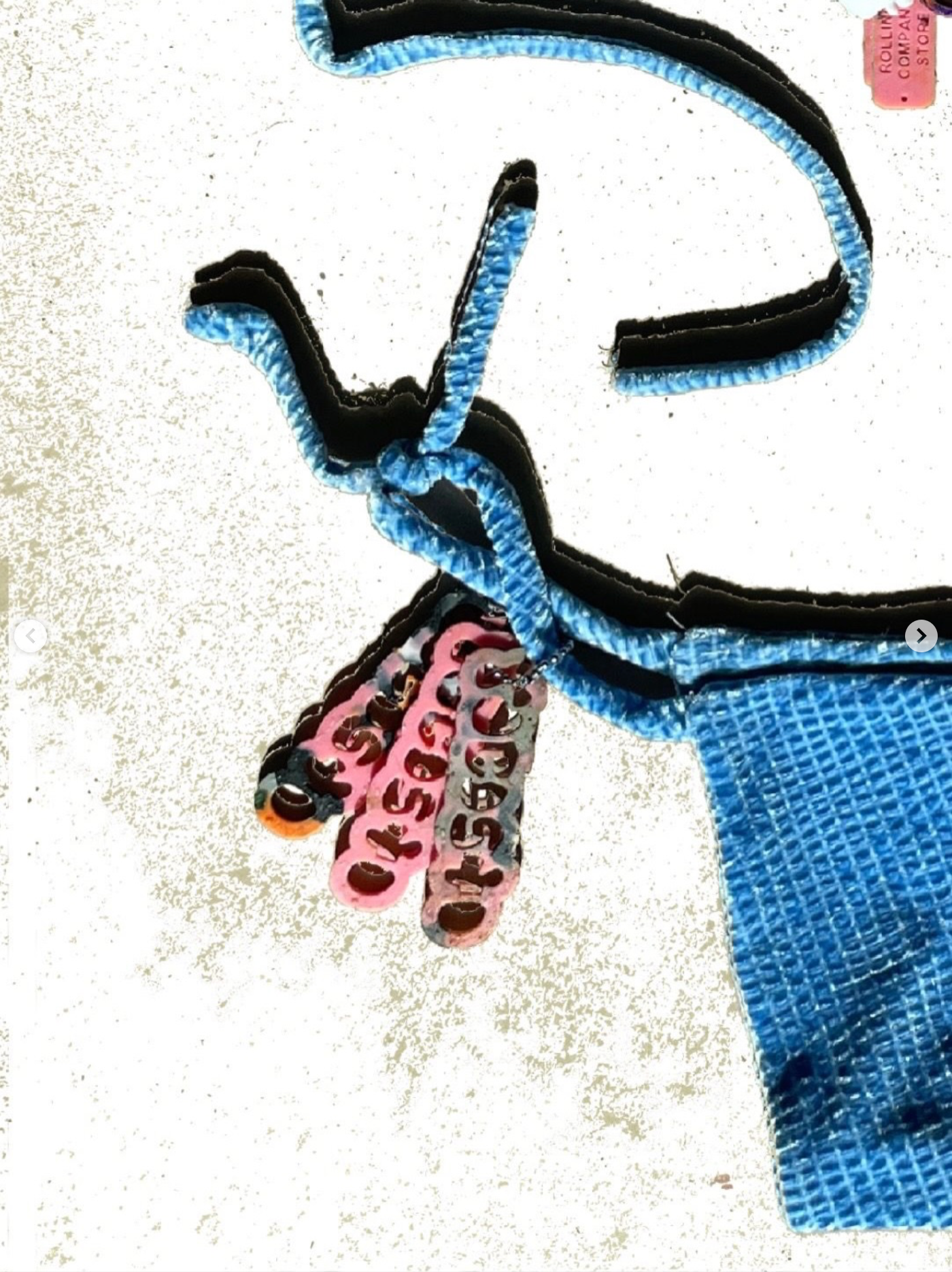 Blue patterned bikini bottom